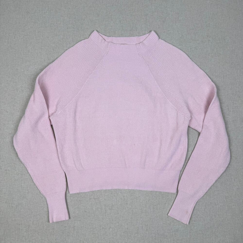 Free People Knit Sweater Womens Medium Soft Pink Raglan Sleeve Oversized